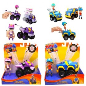 Toptoys2u Bargain Bundles Rev & Roll Best Buddies Figurines daction 10 cm et véhicules de 17 cm avec fonctions mécaniques – 