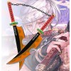 Épée De Samouraï Uzui Tengen De Demon Slayer, Lame en Bois Accessoire De Cosplay, 2 Pièces, Jouets pour Enfants, Fan DAnime,