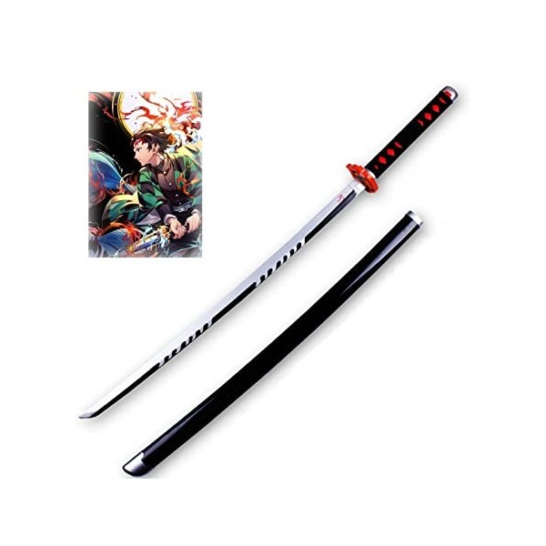 YPDHUA Épée de Katana Japonais En Bois Avec Fourreau Et Tsuba 29.5 / 41Inches, Modèle DArme de Lame de Premium Slayer, Pour 