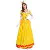 LANGWEI Robe De Princesse Dhalloween Pour Femme Deluxe Fairytale Queen Cosplay Accessoires,Jaune,XL