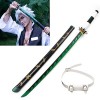 YPDHUA Shinazugawa Sanemi Sword Sword En Bois 41 Pouces Épée Samurai Épée Jouet Katana Sword Wood Abs Sweath Sweath Pour Anim