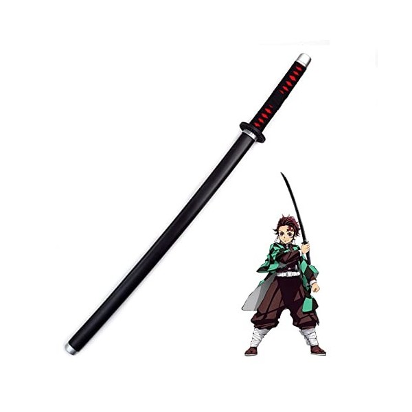 Uvency Slayer Cosplay Katana, Accessoires DArme Tanjiro En Bois, Jouets Pour Enfants, Anime Sword Katana, Objets de Collecti