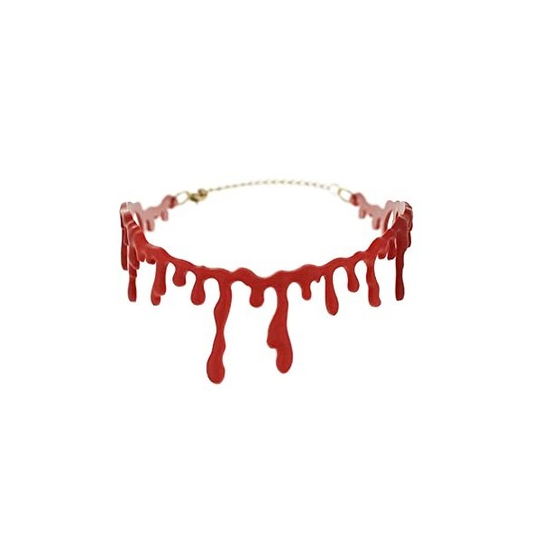 Collier, Bloody Horror Blood Drip Throat Bleeding Vampire Costume Accessoire Halloween Party pour Dames