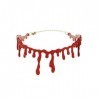 Collier, Bloody Horror Blood Drip Throat Bleeding Vampire Costume Accessoire Halloween Party pour Dames