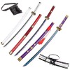 BRELHF Samurai Wooden Sword Arme, Roronoa Zoro Armes De Déguisement, Épée de Samouraï pour Adolescents Size : Enfants 76cm 