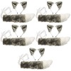 ibasenice 4 Ensembles Oreilles Cheveux DAccessoires Enfants Pour Gris Animal Queue Oreille Exquis Fursuit Costumes Costume C