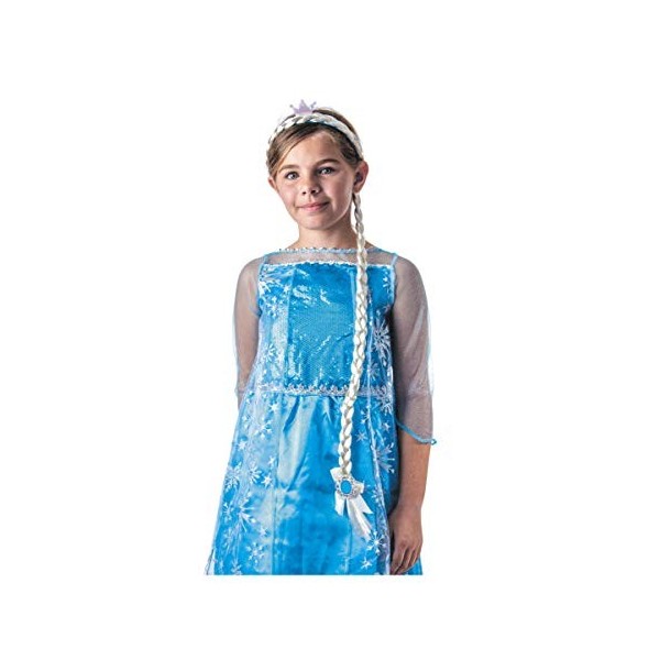 COOLMP Lot de 6 - Serre-tête Tresse Princesse des Glaces Enfant - Taille Unique - Accessoires de fête, Costume, déguisement, 