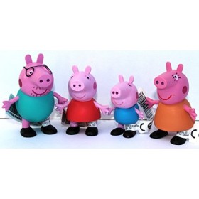 Comansi Set 4 figurines Peppa Mama Papa George Pig 5 - 7 cm