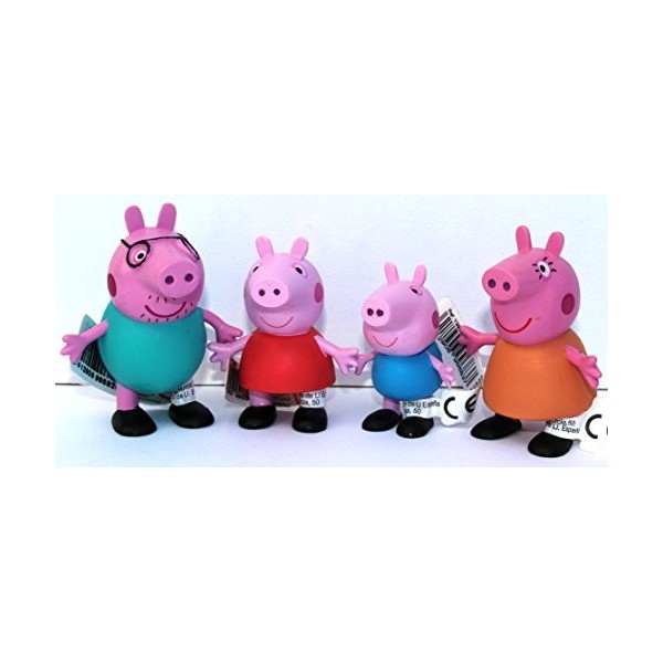 Comansi Set 4 figurines Peppa Mama Papa George Pig 5 - 7 cm