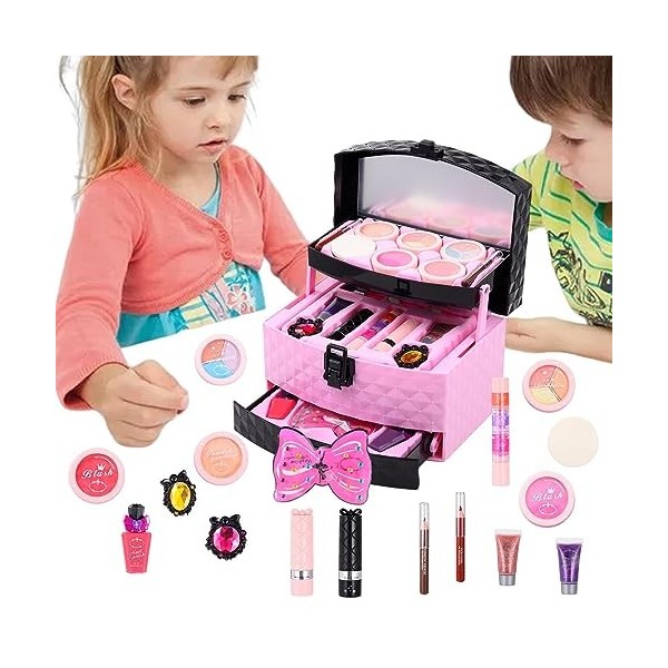 DUDOK Maquillage de Jouet dhabillage,Ensemble de Jouets cosmétiques Play pour Petites Filles - Accessoires de déguisement po