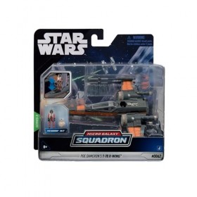 Bizak Star Wars Micro Galaxy Squadron PoE Dameron T-70 X-Wing Véhicule 12 cm avec Deux Figurines PoE Dameron et BB8 62610040