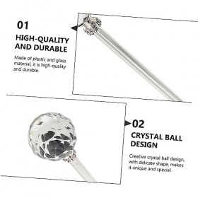 DOITOOL 4 Pièces Avec Halloween Mascarade Marche Cristal Accessoires Argent Sceptre Antique Bal Noël Prop Décoration Magique 
