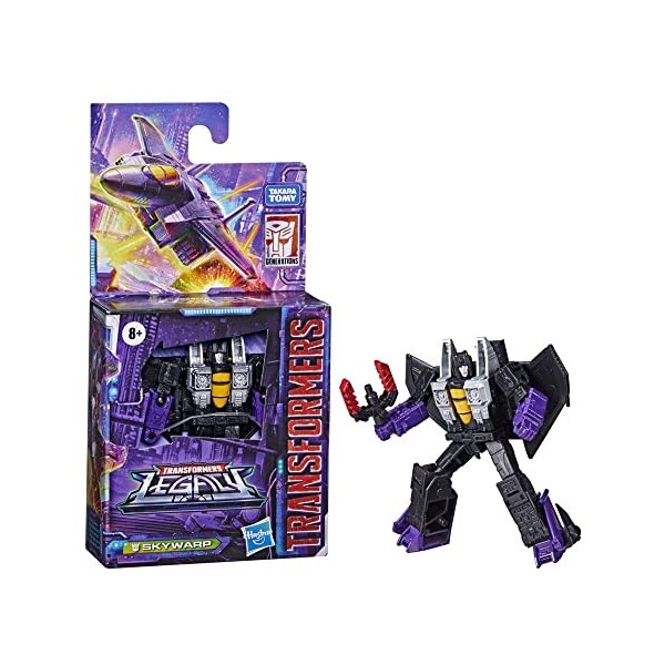 Transformers Figurine articulée Legacy Core Skywarp de Toys Generations — 8 ans et plus, 8,5 x 9,5 cm, multicolore, F3011