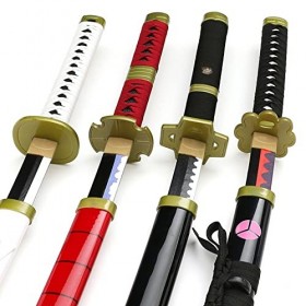 CClz Couteau En Bois, Épée Arme Samouraï Katana Épée Avec Gaine, Accessoire En Bois Cosplay Japonais Katana Anime Ninja Épée 