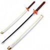 CClz Couteau Sword En Bois de Bois Arme En Bambou Lame Katana Samurai Épée Pour Halloween Habille Des Accessoires Pour Enfant