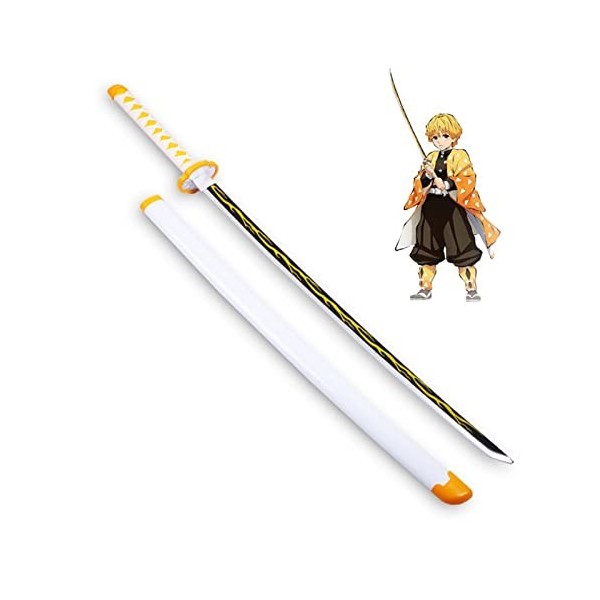 CClz Couteau Sword En Bois de Bois Arme En Bambou Lame Katana Samurai Épée Pour Halloween Habille Des Accessoires Pour Enfant