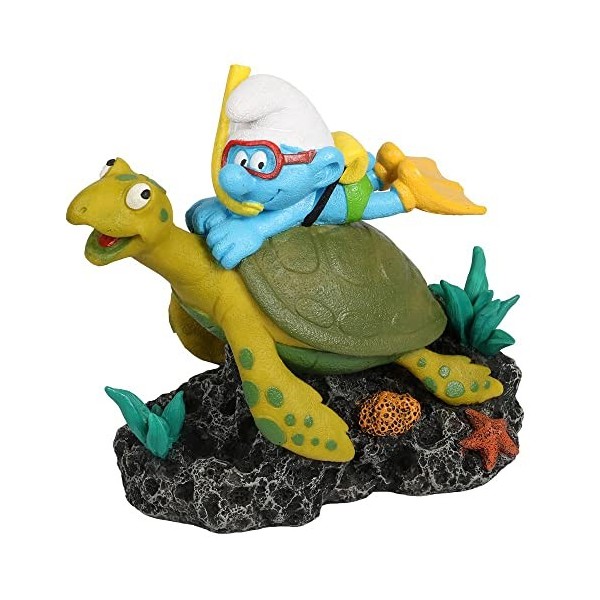 Aqua Della, Figurine Les Schtroumpfs Gargamel & Azraël 17,7x9,3x9,4cm, Hautement détaillée et fabriquée en résine de polyeste