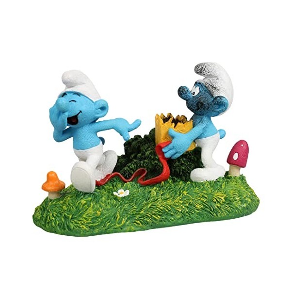 Aqua Della, Figurine Les Schtroumpfs Gargamel & Azraël 17,7x9,3x9,4cm, Hautement détaillée et fabriquée en résine de polyeste