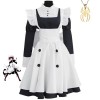 Anime Cosplay Vêtements Black Butler Mey-Rin Uniforme Tenue De Femme De Chambre Mascarade Danse Soirée Avec Collier Convient 