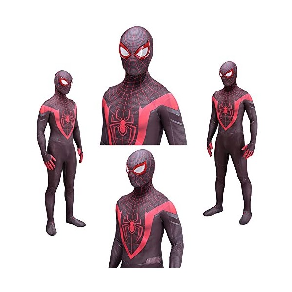 Costume cosplay Spider-Man Miles Morales Spiderman adulte enfants Halloween