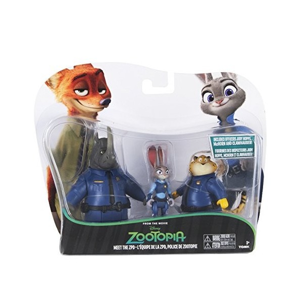Disney Zootopia Meet The ZPD Play Set Officers Judy Hopps, McHorn, and Clawhauser by Tomy