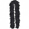 Amscan fête costumée Accessoire de Boa en Plumes, Noir, Fibre, 182,9 cm.