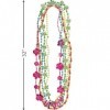 amscan Lot de 5 colliers de perles tropicales assortis pour déguisement de Luau - En plastique - 81,3 cm