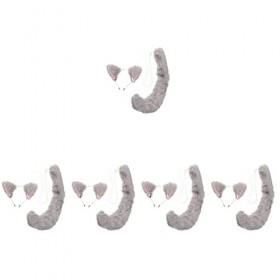 FOMIYES Oreille De Chat Déguisement Enfant 5 Ensembles Prop Cosplay Bandeau Chat Renard Enfants Queue de Lapin pour de Décora