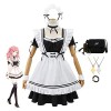 Anime Cosplay Vêtements Miracle Nikki Tenue De Femme De Chambre Uniforme Avec Accessoires Convient pour Les Jeux De Scène, Le