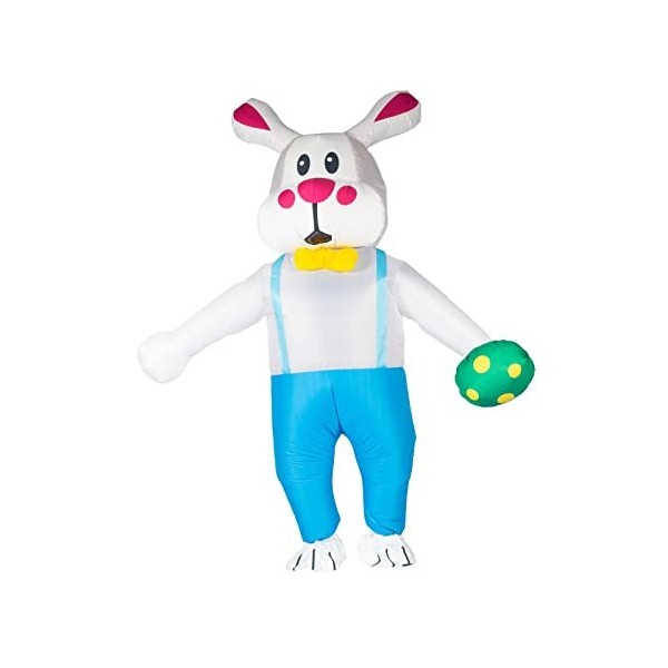 Harilla Costume de Lapin Gonflable Drôle de Pâques Costume Accessoire Vêtements Habiller Costume de Lapin Complet Du Corps po