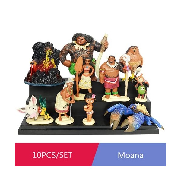 10pcs / set Dessin animé Moana Princesse Légende Vaiana Maui Chef