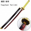 WFENG Slayer Lame Cos Sword En Bois Tsugikuni Yoriichi Prop Prop Modèle DArme, Pour Les Amateurs DAnime Katanas Cosplay Acc