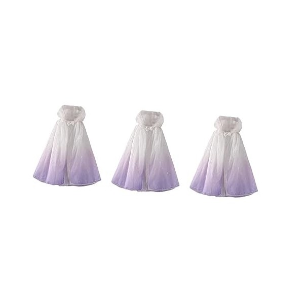 ibasenice 3 Pcs Enfants Maille Cape Robes Pour Filles Vêtements De Mode Filles Costumes Sequin Tulle Cape Princesse Cape À Ca