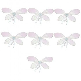 COHEALI 7 Pièces Ailes De Papillon Colorées Décor De Princesse Robe De Bal Robe Blanche Ailes danimaux Ailes De Costume Acce