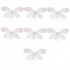 COHEALI 7 Pièces Ailes De Papillon Colorées Décor De Princesse Robe De Bal Robe Blanche Ailes danimaux Ailes De Costume Acce