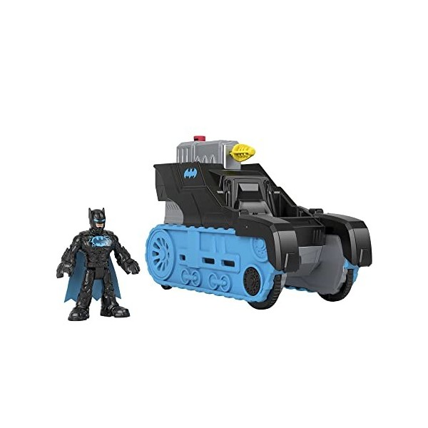 Imaginext DC Super Friends Tank Bat-Tech, véhicule à pousser avec figurine Batman, jouet pour enfant de 3 à 8 ans, GVW26