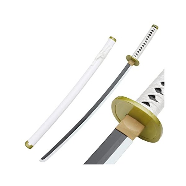 Uvency Épée de Samouraï Anime Roronoa Zoro Avec Fourreau, Accessoires DArme DÉpée Katana En Bois Jouet DÉpée Ninja Anime, 