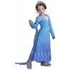 Costume dElsa pour fille - Carnaval - Déguisement - Halloween - Deluxe - Cape - 2 - Noël - Carton animé - Couleur bleue - 10