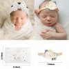 Lot de 4 accessoires photo pour nouveau-né, accessoires photo pour nouveau-né, couverture à faire soi-même avec bandeaux, kit