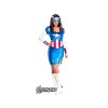 DISBACANAL Déguisement Capitain America De luxe femme -