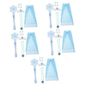 Abaodam 5 Ensembles Neige Bleu Costumes Bleu Tenue Filles Costume Costumes De Bal Bleu De Bal Costume Princesse Manteau Cospl