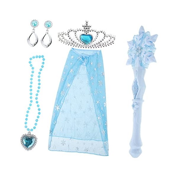 Abaodam 5 Ensembles Neige Bleu Costumes Bleu Tenue Filles Costume Costumes De Bal Bleu De Bal Costume Princesse Manteau Cospl