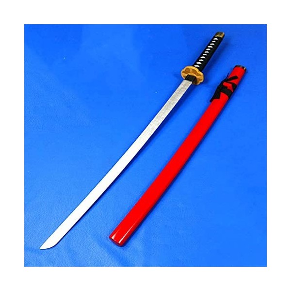 Accessoires de cosplay dépée en bois,épée de tueur de démons,jouet de décoration de lame dépée de couteau en bois Katana,fa