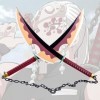 Himesi 82cm Jouet Katana en Bois, Épée De Samouraï Démon Slayer, Accessoire dhalloween Uzui Tengen, Épée DAnime Cosplay Fai