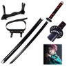 JRPT Slayer Sword Tanjiro Sword En Bois Samurai Sword Jouet Avec Porte-Couteau Et Ceinture Sword Katana Pour Les Accessoires 