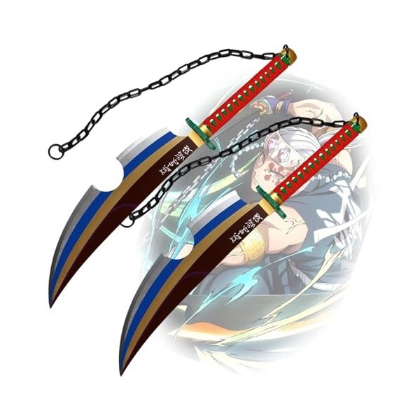 Épée Demon Slayer Épée De Samouraï en Bois 80cm Katana Japonais Couteau Fait À La Main pour Les Amateurs Danime, Accessoires