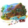 Playmobil 4156 Calendrier de lAvent pirate avec paysage cartonné