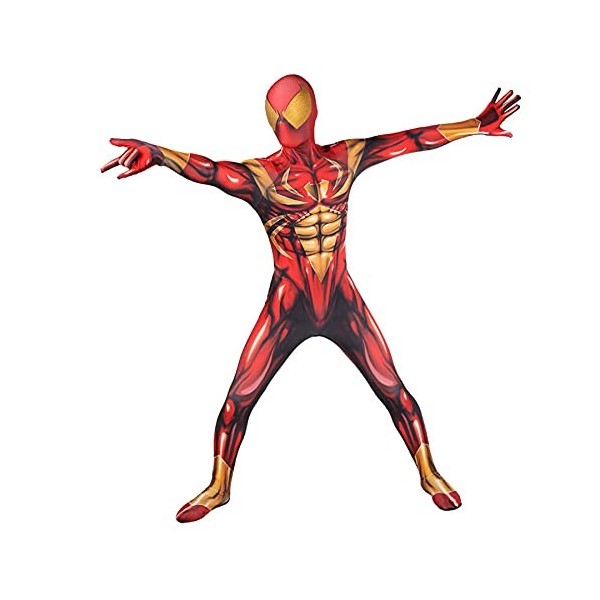 MYYLY Enfants Fer Spiderman Costume Cosplay Super-héros Combinaison Halloween Carnaval Costume Lycra Impression 3D Déguisemen