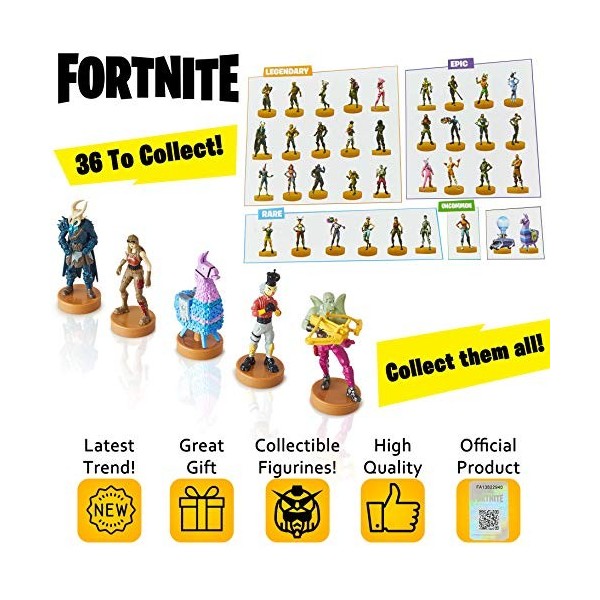 Fortnite - Lot de 5 Figurines Jouets de Collection pour Adultes et Enfants - Accessoires et Cadeaux pour Gamer - Lot de 5 sé