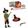 Costume de carnavalTeufel pour enfant Le voleur avec jeu de choix, jeu de cartes, jeu de société, qui trouve le voleur, un te